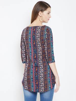Sethi Daughters Women Multicolor Printed Crepe Tunic 2
