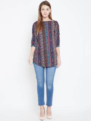 Sethi Daughters Women Multicolor Printed Crepe Tunic 3