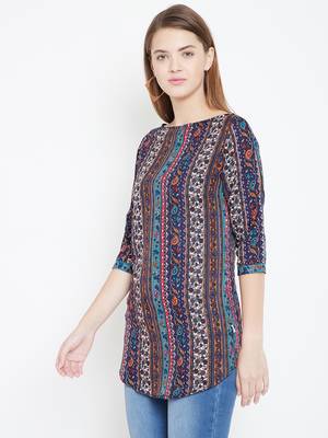 Sethi Daughters Women Multicolor Printed Crepe Tunic 4