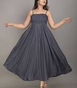 Aurish Grey Fit and Flare Dress 