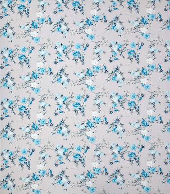 100% Cotton 240 TC King Size Bedsheet Filler Flower Leave Grey and Blue Color with 2 pillow cover / 9 Ft X 9 Ft 5