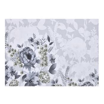 100% Cotton bedsheet for king size/double bed 240 TC Dahlia Floral Grey Color with 2 pillow cover / 9 Ft X 9 Ft 5