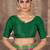 Pink printed silk blend saree with blouse
