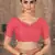 Pink embroidered silk blend saree with blouse