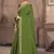 Dark green embroidered silk blend saree with blouse