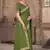 Dark green embroidered silk blend saree with blouse