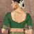 Green embroidered silk blend saree with blouse