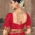 Red embroidered silk blend saree with blouse