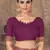 Purple embroidered silk blend saree with blouse