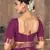 Purple embroidered silk blend saree with blouse