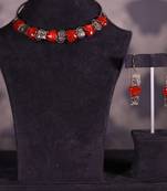 Maroon necklace-sets