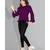 CLOTH BOOST Presenting For Beautiful Girl's And Women's Rayon Hip Length Full Sleeve Purple Top