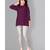 CLOTH BOOST Presenting For Beautiful Girl's And Women's Rayon Hip Length 3/4 Sleeve Purple Top