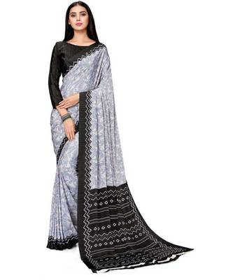Printed Daily Wear Crepe Saree 1