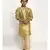 Boys Pista Color Printed Silk Kurta with Churidar