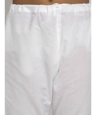 Sea Green and White Cotton Boys Kurta Pyjama 5