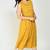 Altiven Women's Mustrd Rayon Printed Sleeveless Collar Neck Casual Dress