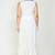 Altiven Women's White Solid Sleeveless Cotton V Neck Casual Dress