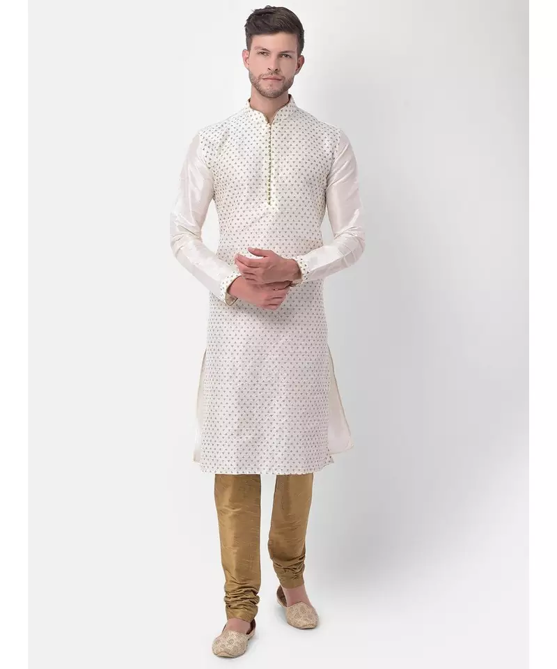 DEYANN Ethnic Motif Printed Kurta Churidar Set
