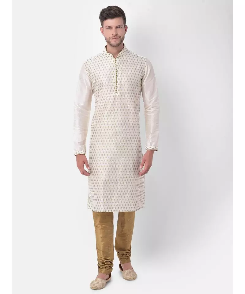 DEYANN Ethnic Motif Printed Kurta Churidar Set