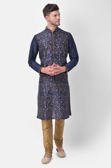 DEYANN Ethnic Motif Printed Kurta Churidar Set