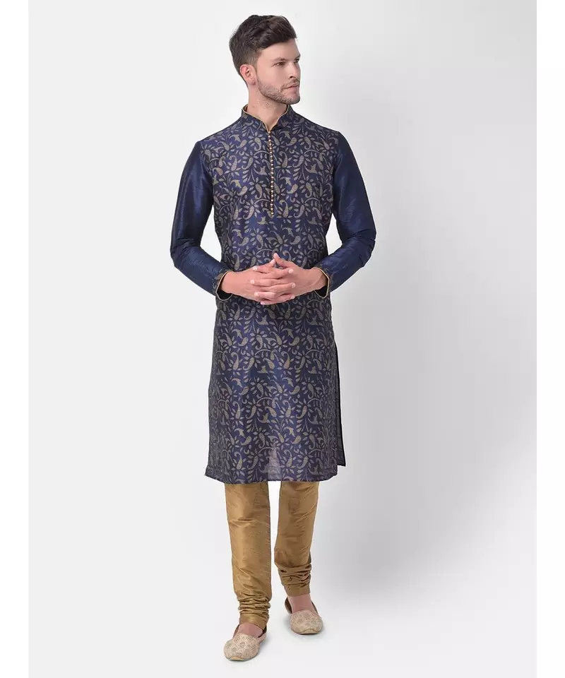 DEYANN Ethnic Motif Printed Kurta Churidar Set