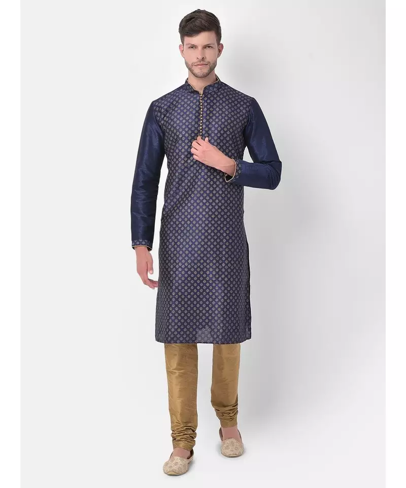 DEYANN Ethnic Motif Printed Kurta Churidar Set