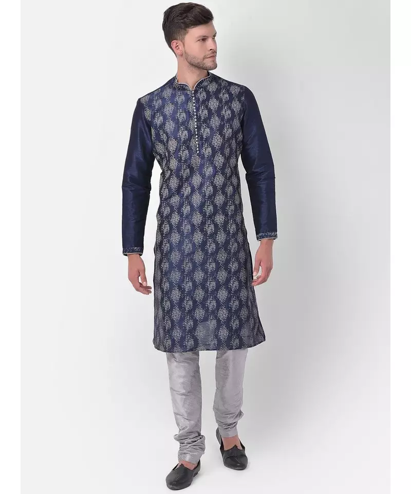 DEYANN Ethnic Motif Printed Kurta Churidar Set