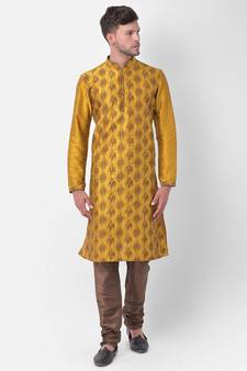 DEYANN Ethnic Motif Printed Kurta Churidar Set