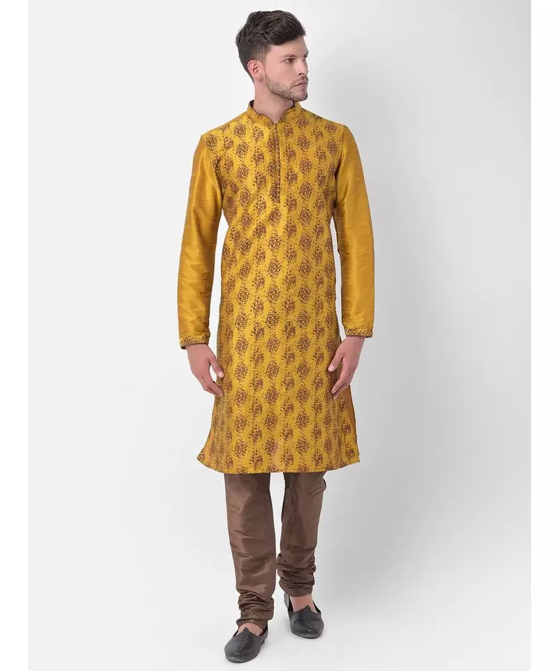 DEYANN Ethnic Motif Printed Kurta Churidar Set