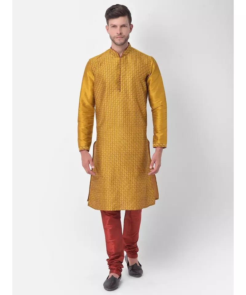 DEYANN Ethnic Motif Printed Kurta Churidar Set
