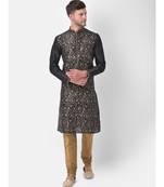 DEYANN Ethnic Motif Printed Kurta Churidar Set