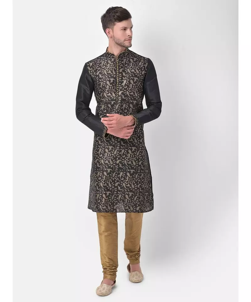 DEYANN Ethnic Motif Printed Kurta Churidar Set