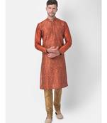 DEYANN Ethnic Motif Printed Kurta Churidar Set