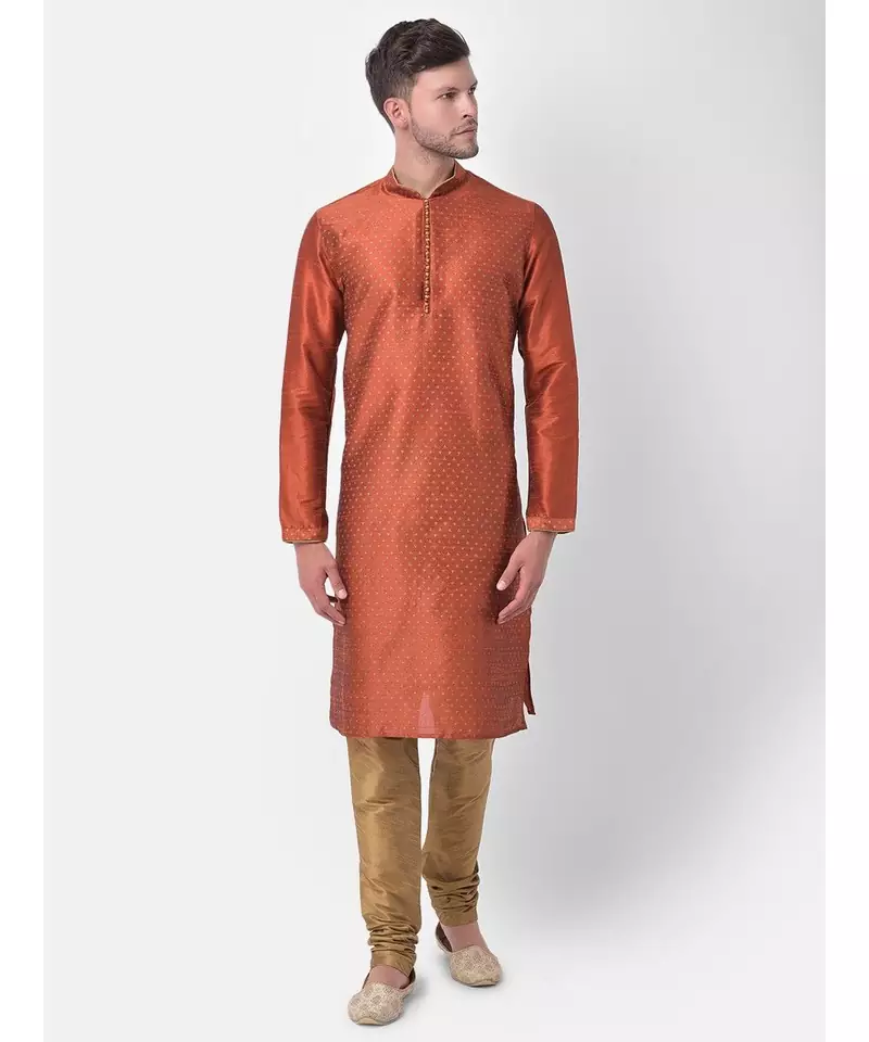 DEYANN Ethnic Motif Printed Kurta Churidar Set