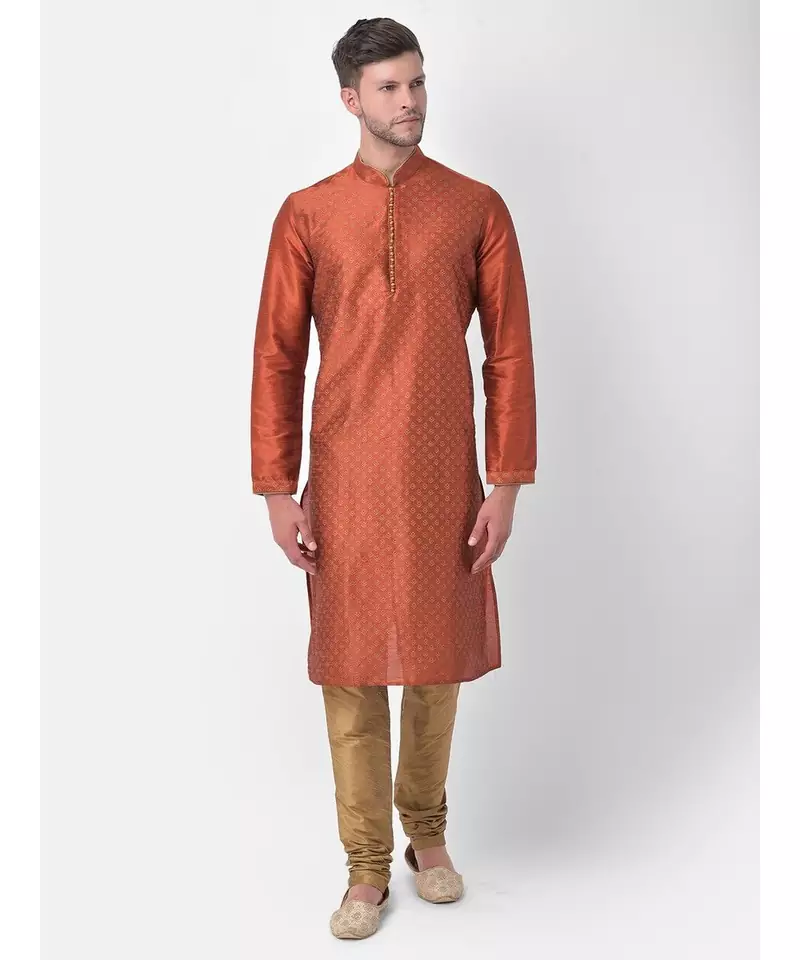 DEYANN Ethnic Motif Printed Kurta Churidar Set