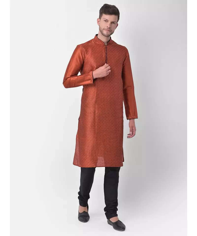 DEYANN Ethnic Motif Printed Kurta Churidar Set