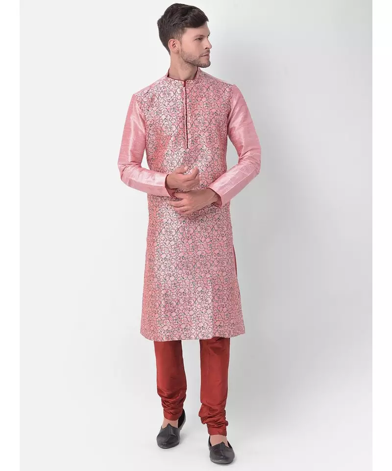 DEYANN Ethnic Motif Printed Kurta Churidar Set