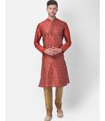 DEYANN Ethnic Motif Printed Kurta Churidar Set