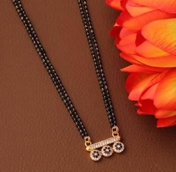 Black diamond mangalsutra 1