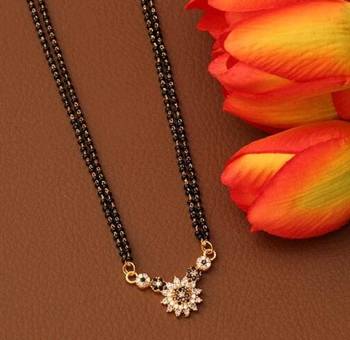 Black diamond mangalsutra 1