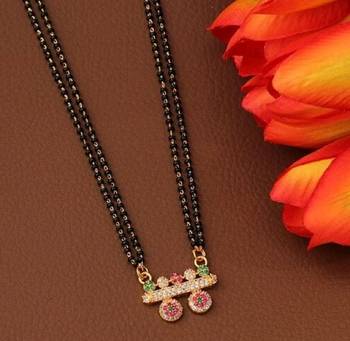 Multicolor diamond mangalsutra 1