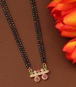 Multicolor diamond mangalsutra