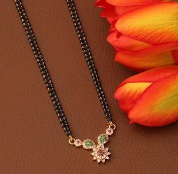 Multicolor diamond mangalsutra 1