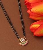 Multicolor diamond mangalsutra