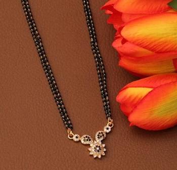 Black diamond mangalsutra 1