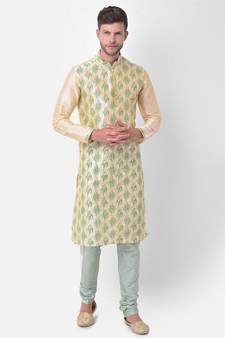 DEYANN Ethnic Motif Printed Kurta Churidar Set