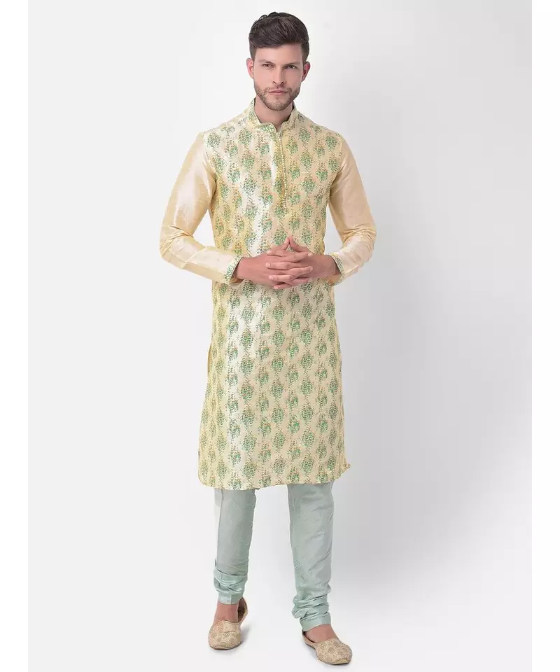 DEYANN Ethnic Motif Printed Kurta Churidar Set
