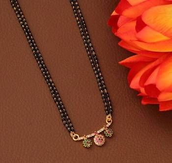 Multicolor diamond mangalsutra 1