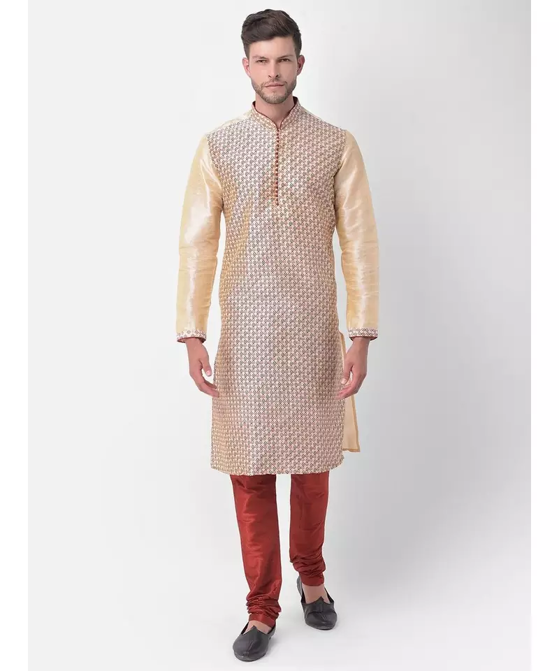 DEYANN Ethnic Motif Printed Kurta Churidar Set